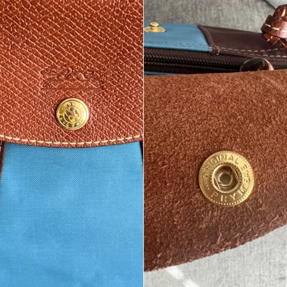 Longchamp Brown and Blue Mini Bag - Picture 6 of 11
